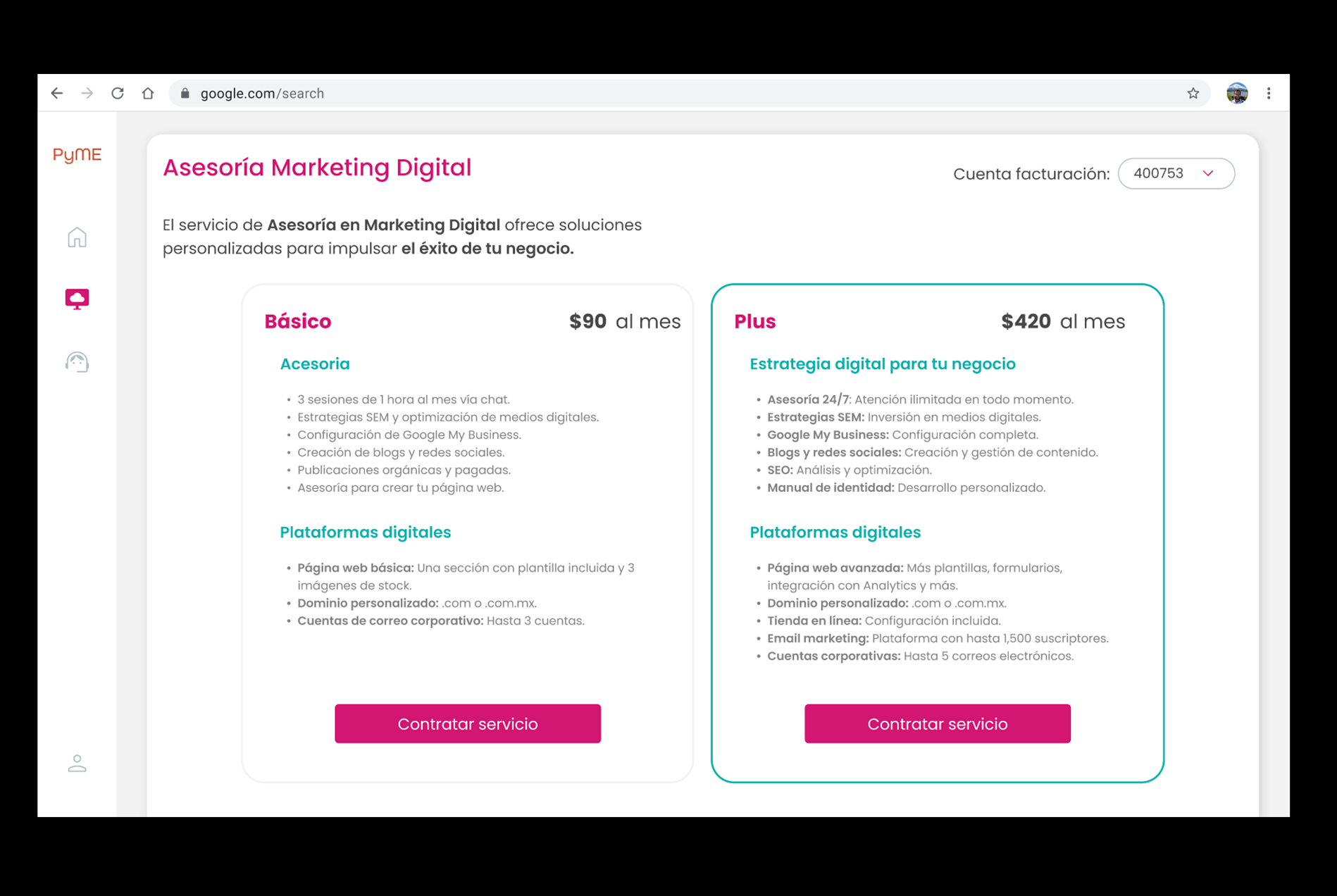 Portal PyME: actualización de datos fiscales